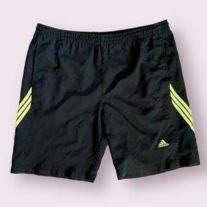 Adidas Training Shorts in Black and Yellow